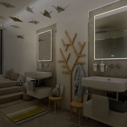 NIMCO ZP 13001VX - LED Ogledalo za kupaonicu sa prigušivim sa pozadinskim osvetljenjem LED/35W/230V 3000-6500K 70x50 cm IP44