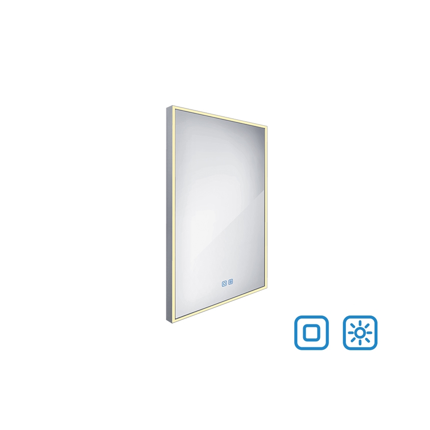 NIMCO ZP 13001VX - LED Ogledalo za kupaonicu sa prigušivim sa pozadinskim osvetljenjem LED/35W/230V 3000-6500K 70x50 cm IP44