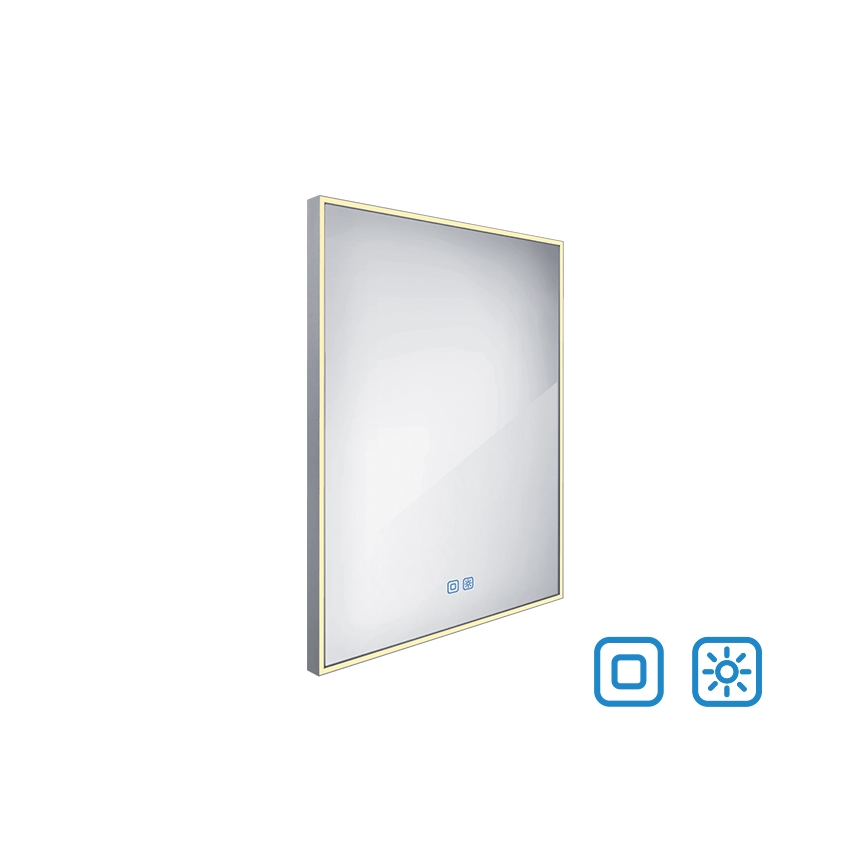 NIMCO ZP 13002VX - LED Ogledalo za kupaonicu sa prigušivim sa pozadinskim osvetljenjem LED/41W/230V 3000-6500K 80x60 cm IP44