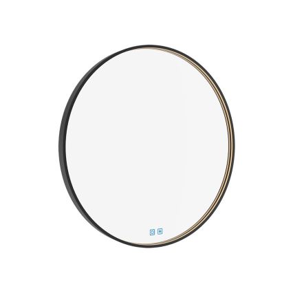 NIMCO ZPC 31000RVX-90 - LED Ogledalo za kupaonicu sa prigušivim sa pozadinskim osvetljenjem LED/20W/230V 3000-6500K pr. 60 cm matirana crno IP44