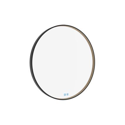 NIMCO ZPC 31001RVX-90 - LED Ogledalo za kupaonicu sa prigušivim sa pozadinskim osvetljenjem LED/22W/230V 3000-6500K pr. 70 cm matirana crno IP44