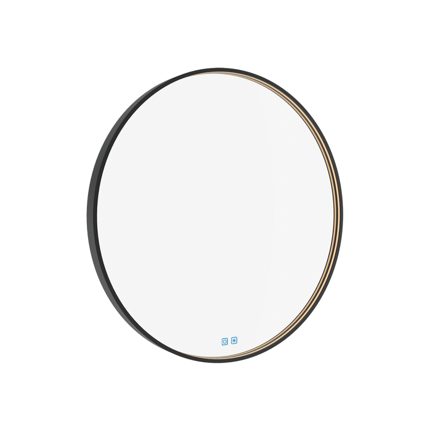 NIMCO ZPC 31002RVX-90 - LED Ogledalo za kupaonicu sa prigušivim sa pozadinskim osvetljenjem LED/26W/230V 3000-6500K pr. 80 cm matirana crno IP44