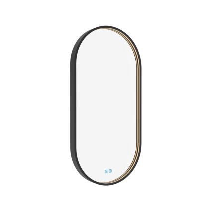 NIMCO ZPC 32002LVX-90 - LED Ogledalo za kupaonicu sa prigušivim sa pozadinskim osvetljenjem LED/25W/230V 3000-6500K 80x40 cm matirana crno  IP44