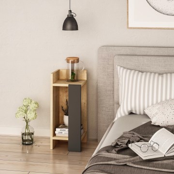 Noćni stočić ELOS 60x25 cm braon/antracit
