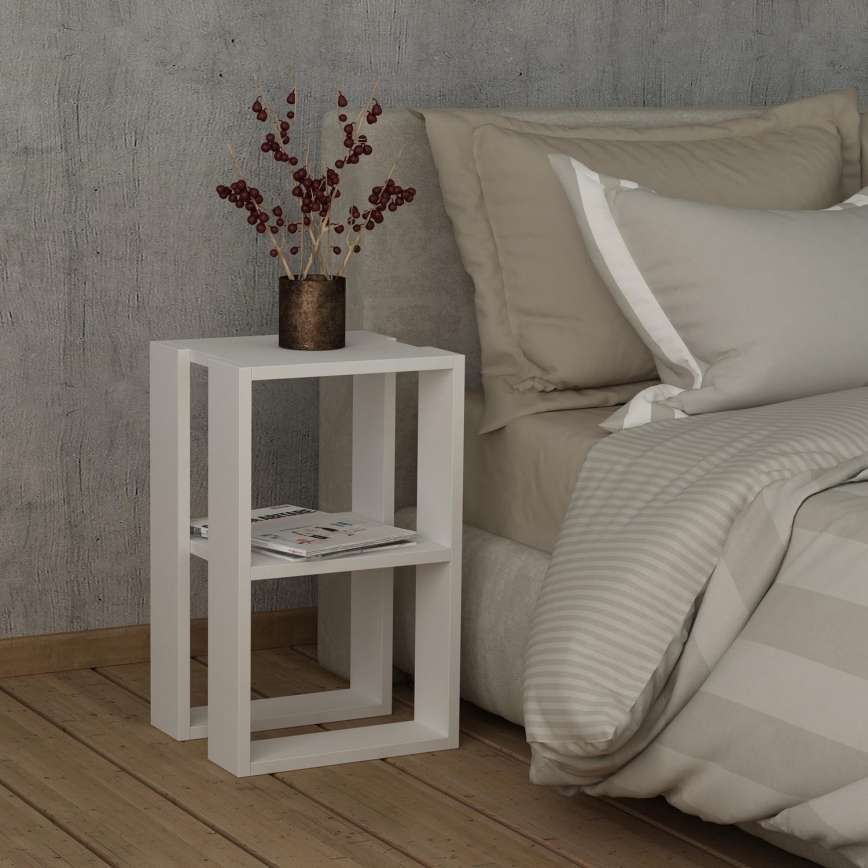 Noćni stočić LONIE 55x30 bela
