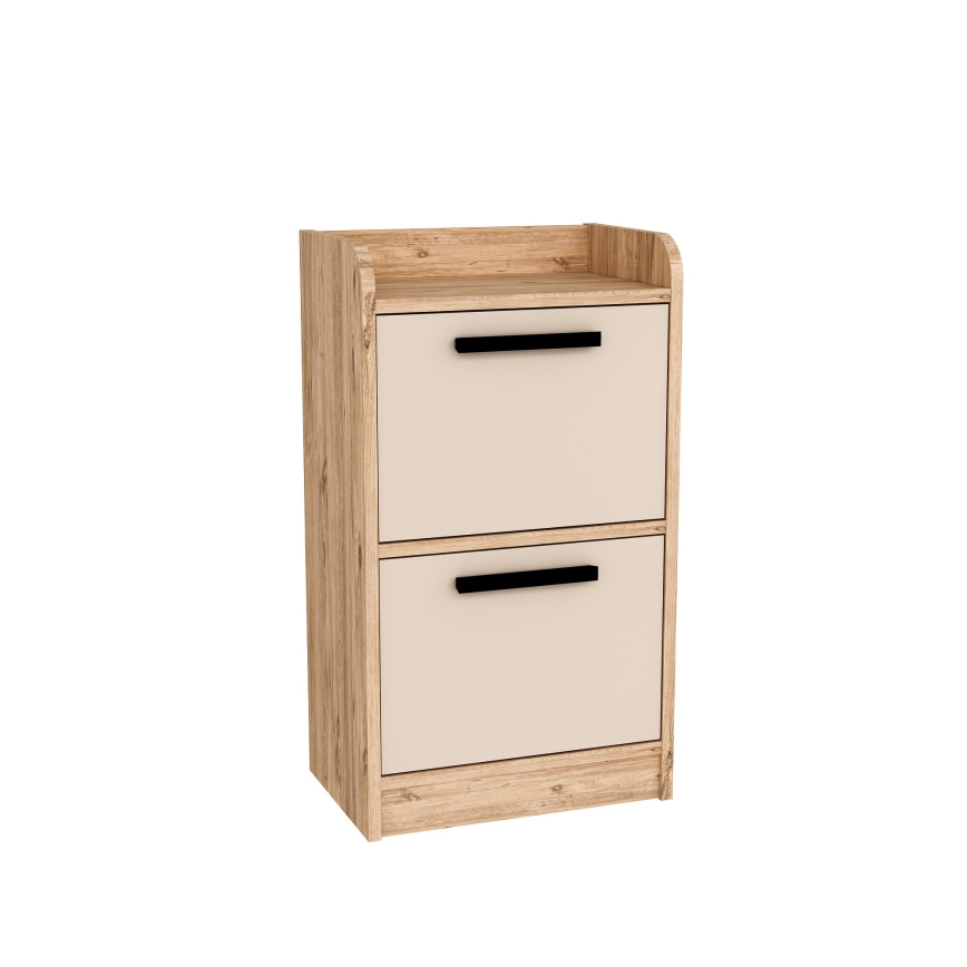 Noćni stočić LUSES 79,4x45 cm bor atlantic/bež