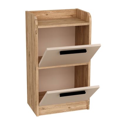 Noćni stočić LUSES 79,4x45 cm bor atlantic/bež