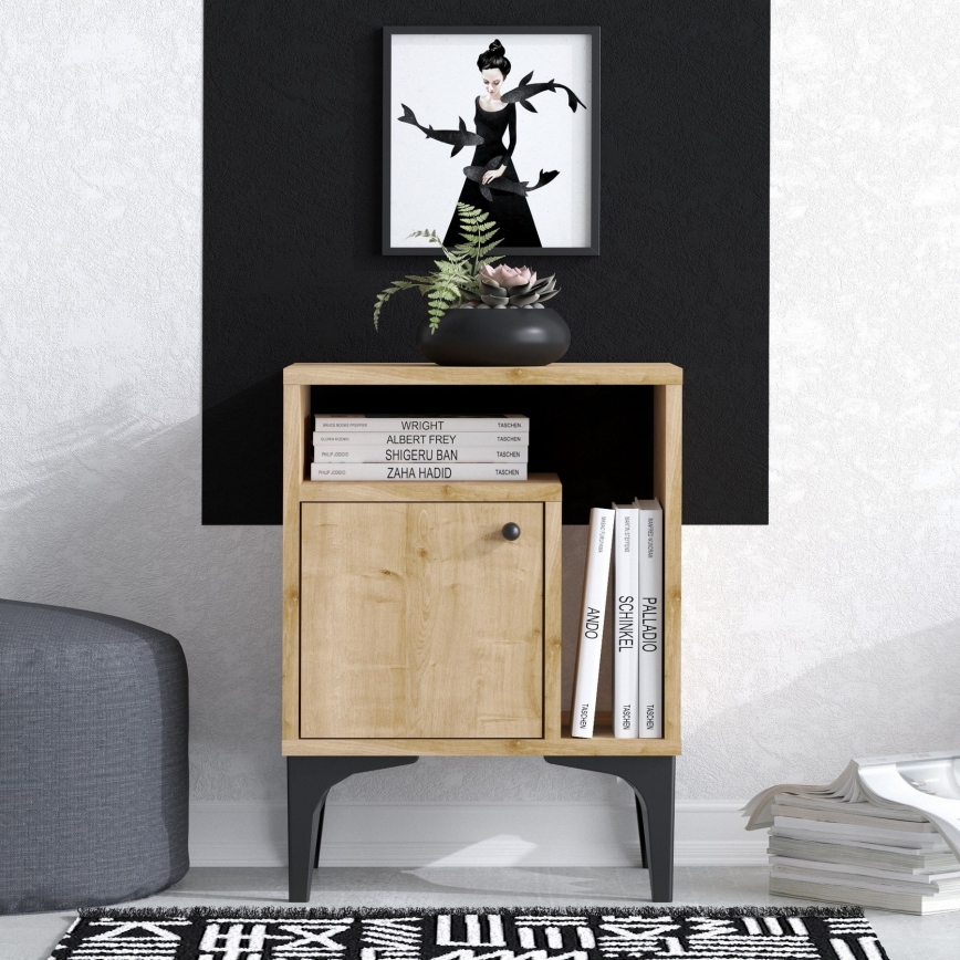 Noćni stočić NUNO 55x40 cm hrast safir