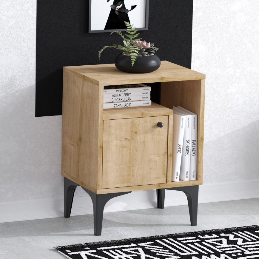 Noćni stočić NUNO 55x40 cm hrast safir