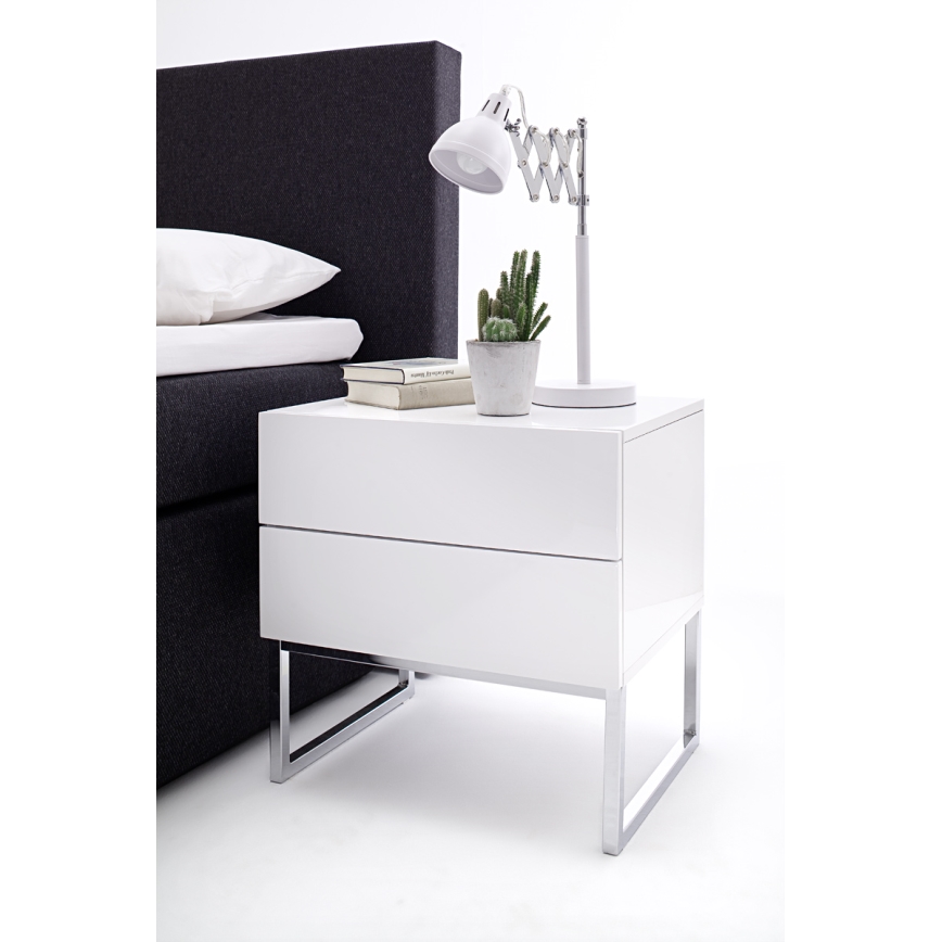 Noćni stočić ROCKY, beli