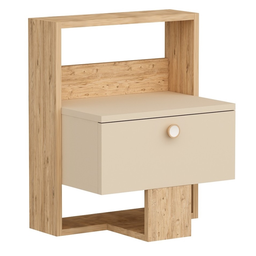 Noćni stočić SNEKER 60x48,6 cm bež/bor atlantic