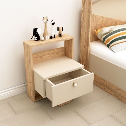 Noćni stočić SNEKER 60x48,6 cm bež/bor atlantic