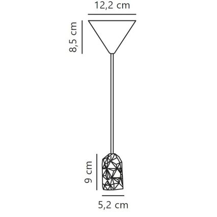 Nordlux - Kabl za napajanje HANG 1xE27/40W/230V bakrena/crno