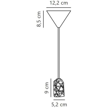 Nordlux - Kabl za napajanje HANG 1xE27/40W/230V sivo/crno