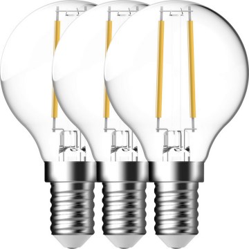 Nordlux - Komplet 3x LED filamentna sijalica G45 E14/4W/230V 4000K