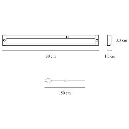 Nordlux - LED Podelementna lampa PRESTON LED/4W/230V 3000/4000K 30 cm