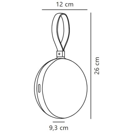 Nordlux - LED Prenosna punjiva lampa LED/1W/3,7V IP54 žuta