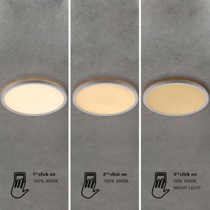 Nordlux - LED stropno svetlo za kupatilo OJA, zatemnjivo (prigušiva) LED/19W/230V 3000/4000K IP54 prečnik 43 cm