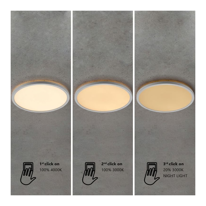Nordlux - LED stropno svetlo za kupatilo OJA, zatemnjivo (prigušiva) LED/19W/230V 3000/4000K IP54 prečnik 43 cm