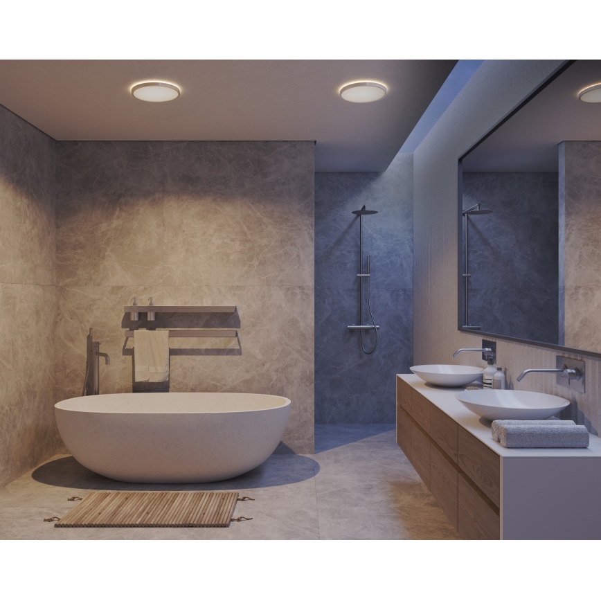 Nordlux - LED stropno svetlo za kupatilo OJA, zatemnjivo (prigušiva) LED/19W/230V 3000/4000K IP54 prečnik 43 cm