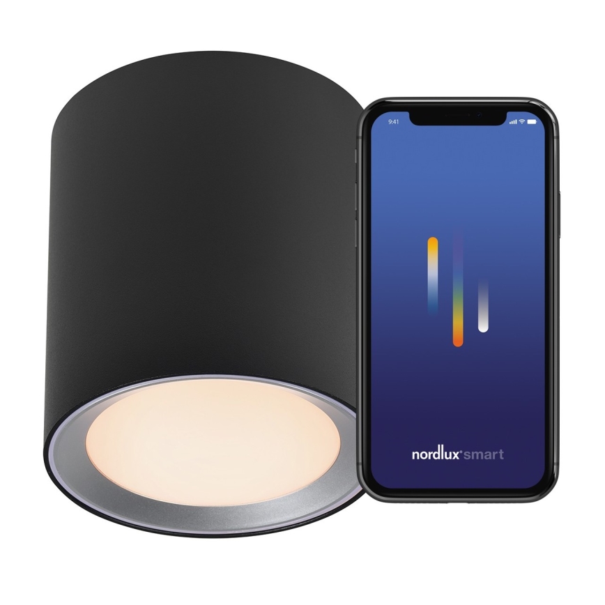 Nordlux - LED Prigušiva za kupatilo reflektorska lampa LANDON SMART LED/8W/230V 2700-6500K IP44 crno