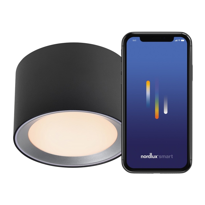 Nordlux - LED Prigušiva za kupatilo reflektorska lampa LANDON SMART LED/8W/230V 2700-6500K IP44 crno