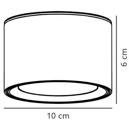 Nordlux - LED Prigušiva plafonjera FALLON LED/5,5W/230V 2700K pr. 10 cm bela