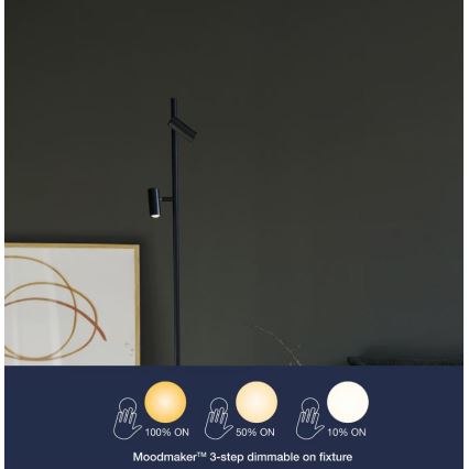 Nordlux - LED Prigušiva dodirna stojeća lampa OMARI 2xLED/3,2W/230V crno