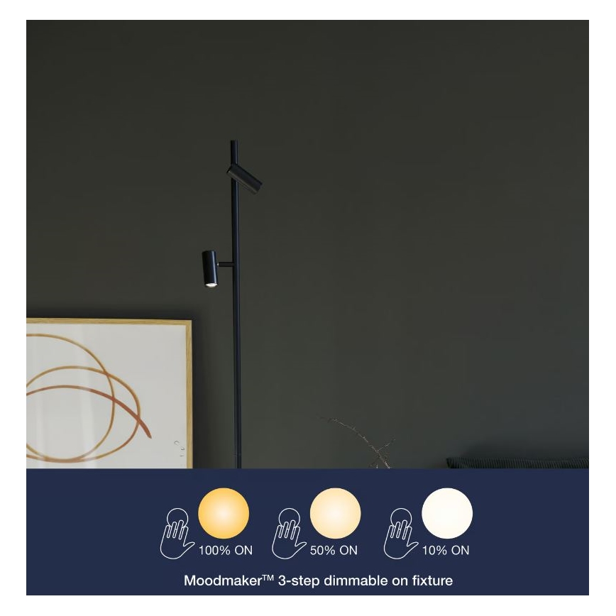Nordlux - LED Prigušiva dodirna stojeća lampa OMARI 2xLED/3,2W/230V crno