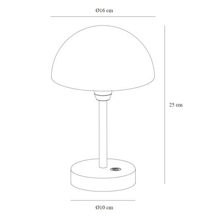 Nordlux - LED Prigušiva punjiva vanjska stona lampa ELLEN LED/2,8W/3,7V IP44 bela