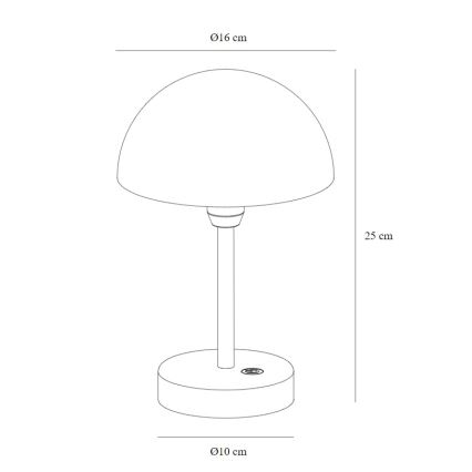 Nordlux - LED Prigušiva punjiva vanjska stona lampa ELLEN LED/2,8W/3,7V IP44 bež