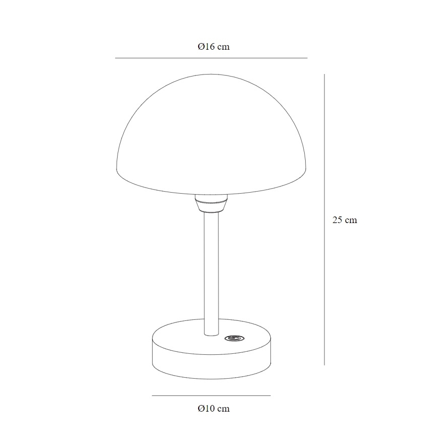 Nordlux - LED Prigušiva punjiva vanjska stona lampa ELLEN LED/2,8W/3,7V IP44 bež