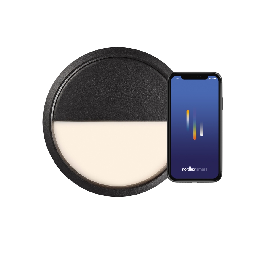 Nordlux - LED Prigušiva spoljašnja zidna lampa AVA SMART LED/9,5W/230V 2700K IP54 crno
