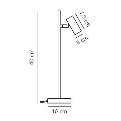 Nordlux - LED Prigušiva stona lampa OMARI LED/3,2W/230V bela