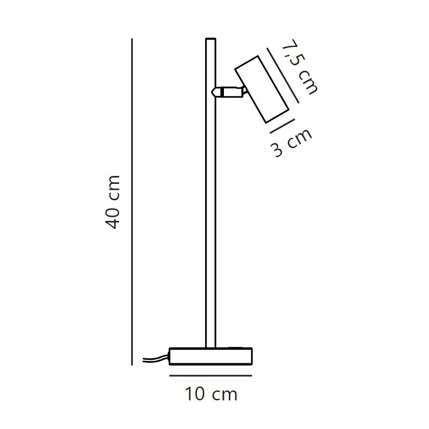 Nordlux - LED Prigušiva stona lampa OMARI LED/3,2W/230V crno