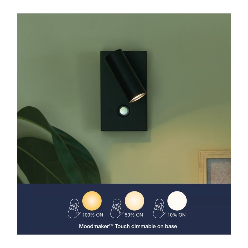 Nordlux - LED prigušiva zidna reflektorska lampa OMARI LED/3,2W/230V crno