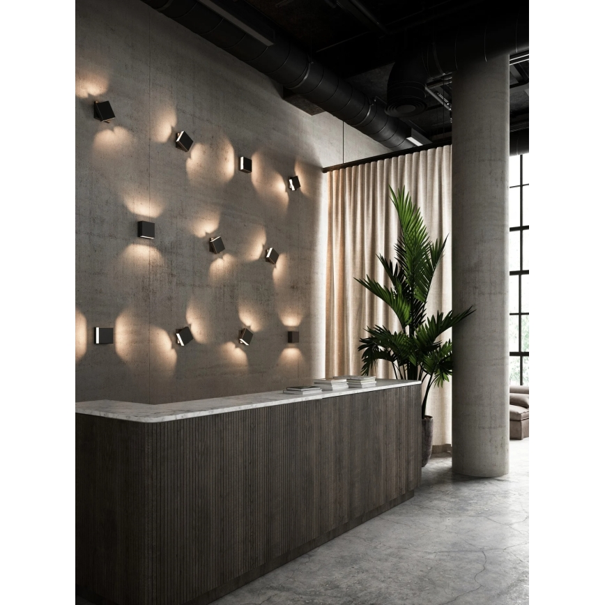 Nordlux - LED prigušiva spoljašnje zidno svetlo TURN LED/13,8W/230V IP54 crno