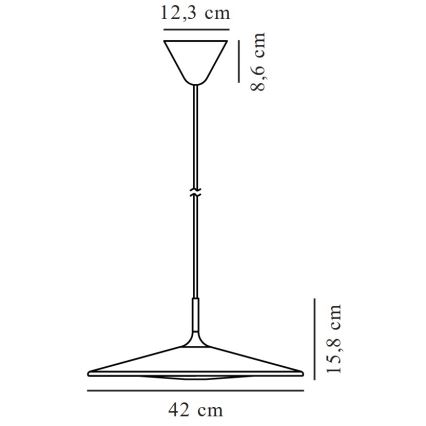 Nordlux - LED Prigušivi luster na sajli BALANCE LED/230V 2700K pr. 42 cm crno