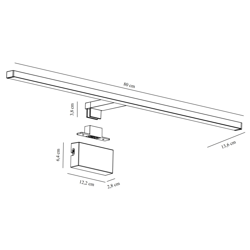 Nordlux - LED Rasveta za ogledalo u kupatilu MARLEE LED/11,5W/230V 3000K IP44 crno
