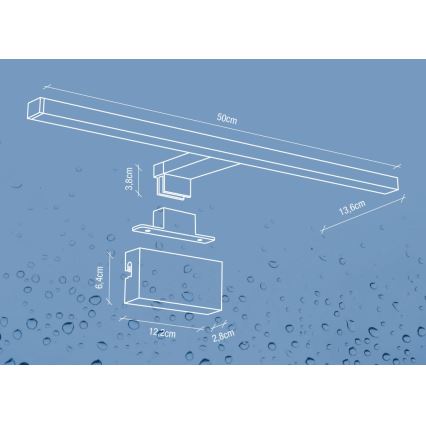 Nordlux - LED Rasveta za ogledalo u kupatilu MARLEE LED/8,9W/230V IP44 4000K 50 cm crno
