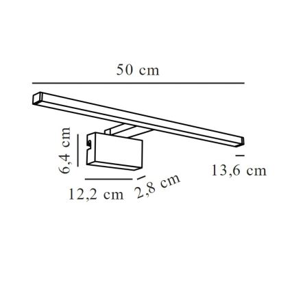 Nordlux - LED Rasveta za ogledalo u kupatilu MARLEE LED/8,9W/230V IP44 3000K 50 cm sjajni krom