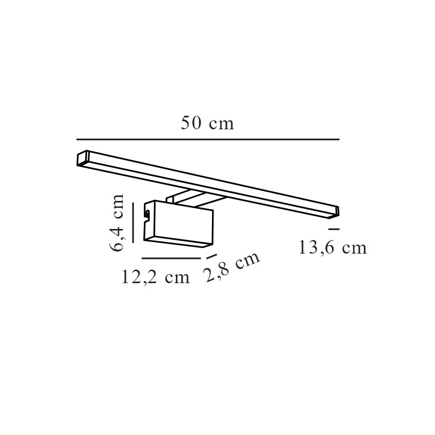 Nordlux - LED Rasveta za ogledalo u kupatilu MARLEE LED/8,9W/230V IP44 3000K 50 cm sjajni krom