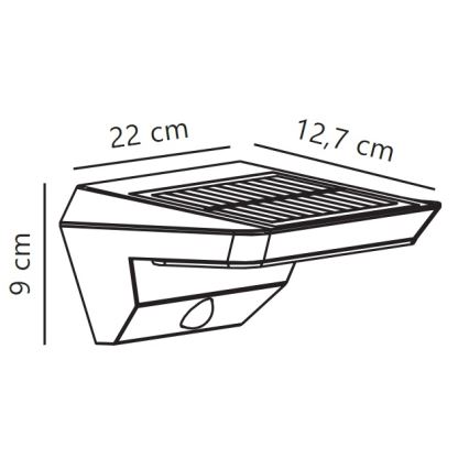 Nordlux - LED Solarna zidna lampa sa senzorom AGENA LED/5W/3,7V IP44