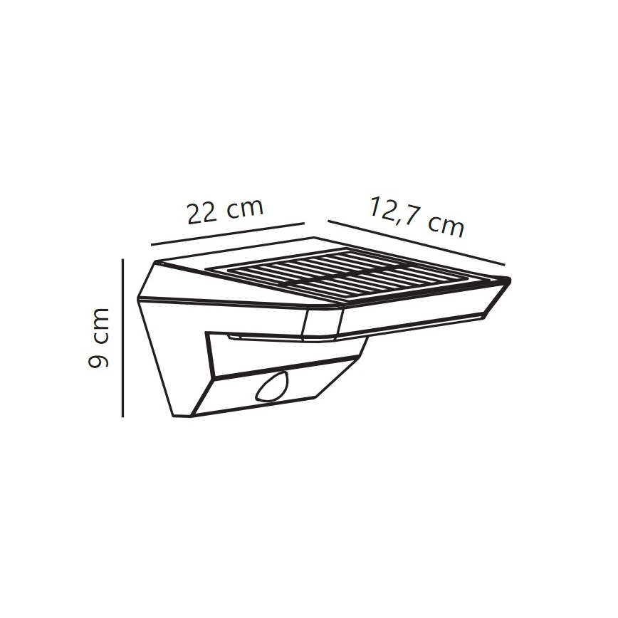 Nordlux - LED Solarna zidna lampa sa senzorom AGENA LED/5W/3,7V IP44