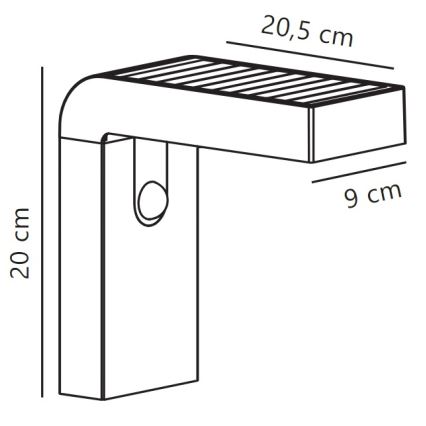 Nordlux - LED Solarna zidna lampa sa senzorom ALYA LED/5W/3,7V IP44