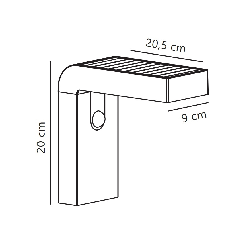 Nordlux - LED Solarna zidna lampa sa senzorom ALYA LED/5W/3,7V IP44