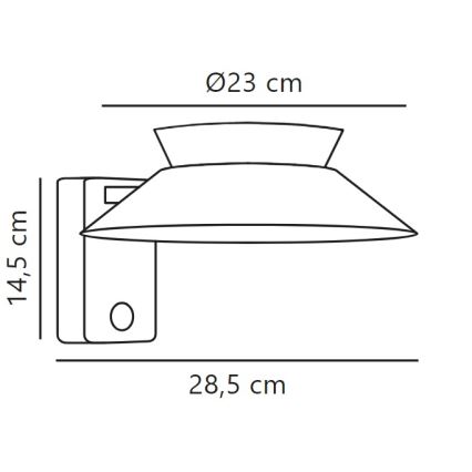 Nordlux - LED Solarna zidna lampa sa senzorom JUSTINA LED/5W/3,7V IP44