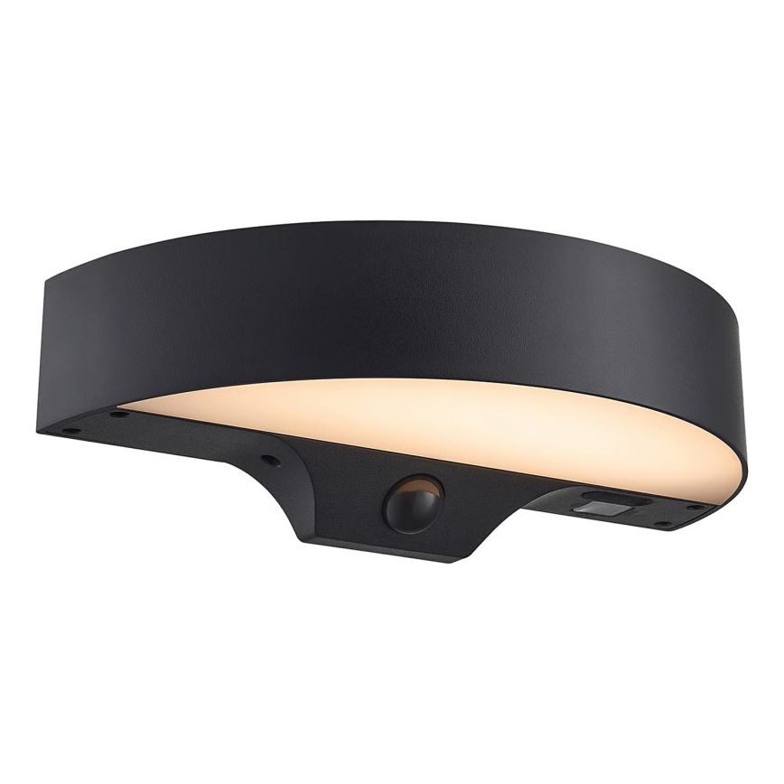 Nordlux - LED Solarna zidna lampa sa senzorom MONAY LED/5W/5V 3000K IP44 crno