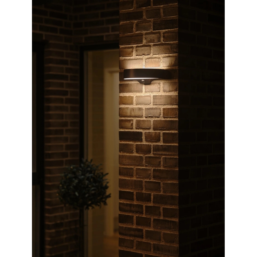 Nordlux - LED Solarna zidna lampa sa senzorom MONAY LED/5W/5V 3000K IP44 crno
