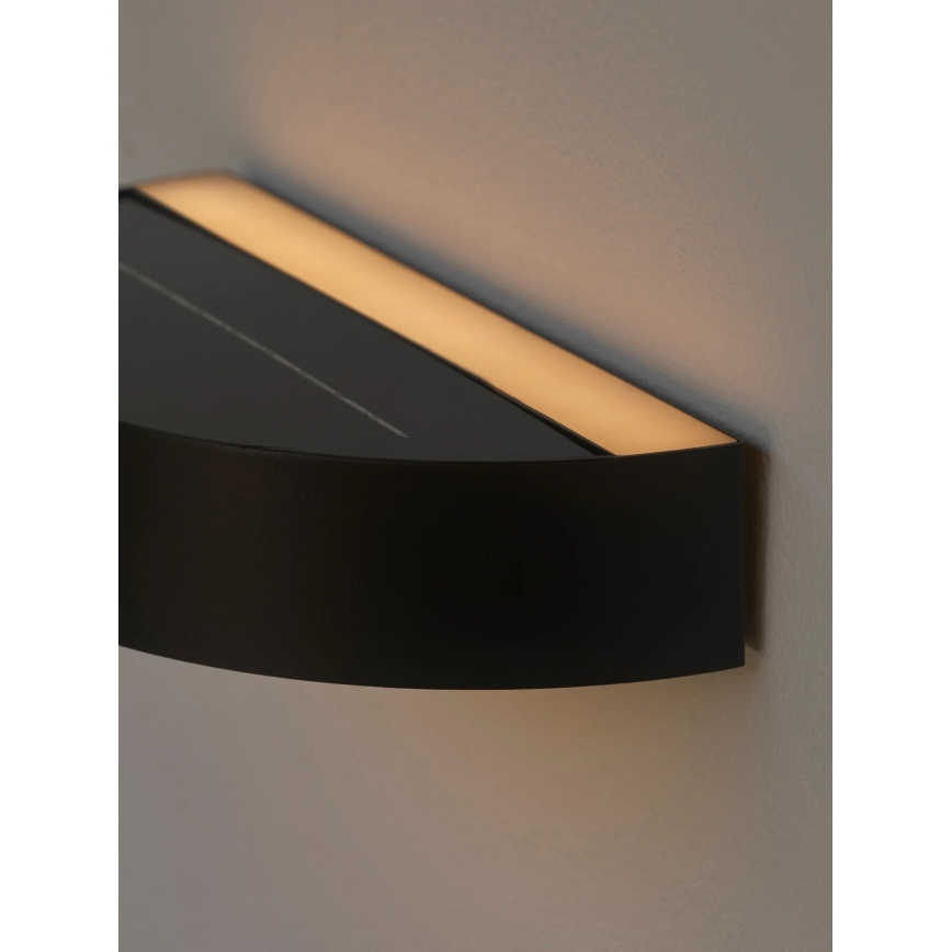 Nordlux - LED Solarna zidna lampa sa senzorom MONAY LED/5W/5V 3000K IP44 crno